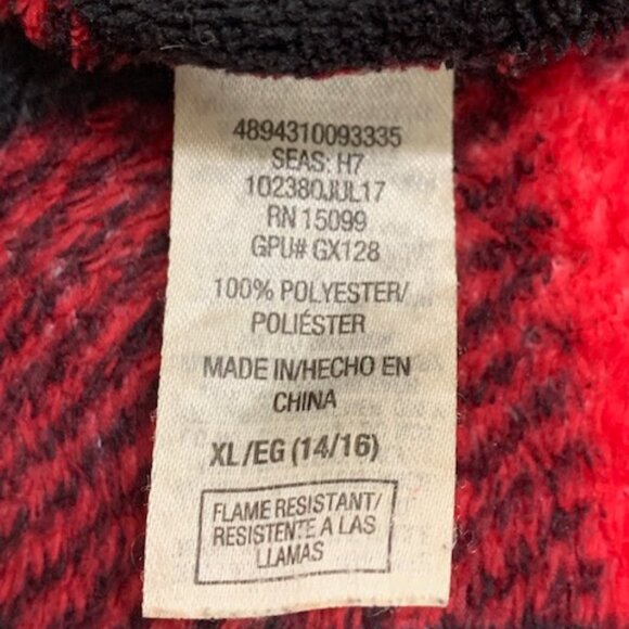 Joe Boxer Boys' Buffalo Check Plaid Fleece Bathrobe size 14-16 - Picture 7 of 7